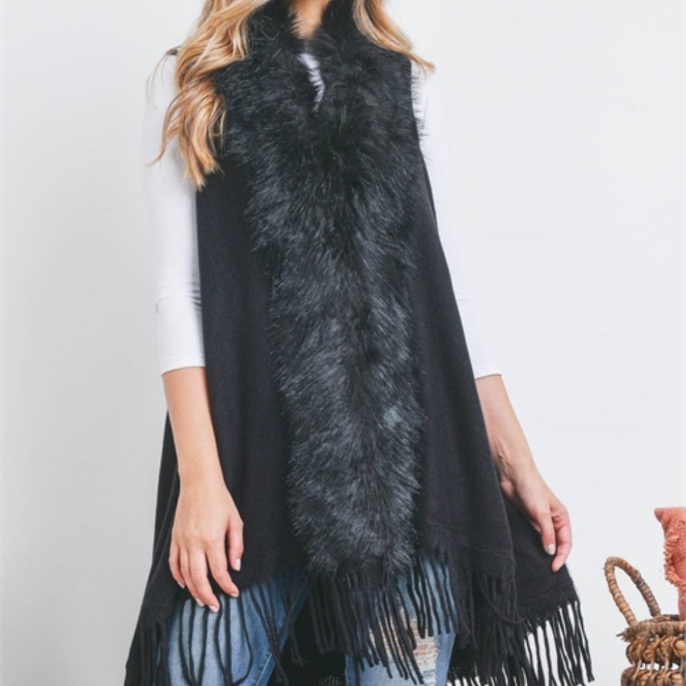 CASUAL DOLLZ  Knit Sweater Vest / Shawl /Cover up